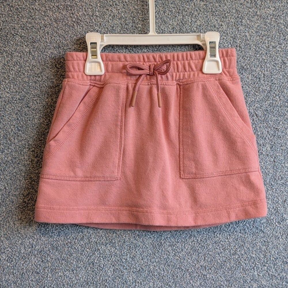 Wonder Nation Girls Size XS 4 5 Coral Pink Knit Built In Shorts Skirt Skort